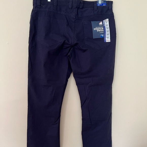 4/$25 IZOD Mens Stretch Twill Pants Straight Fit  Weekender Navy sz 38X30 Casual - Picture 7 of 16